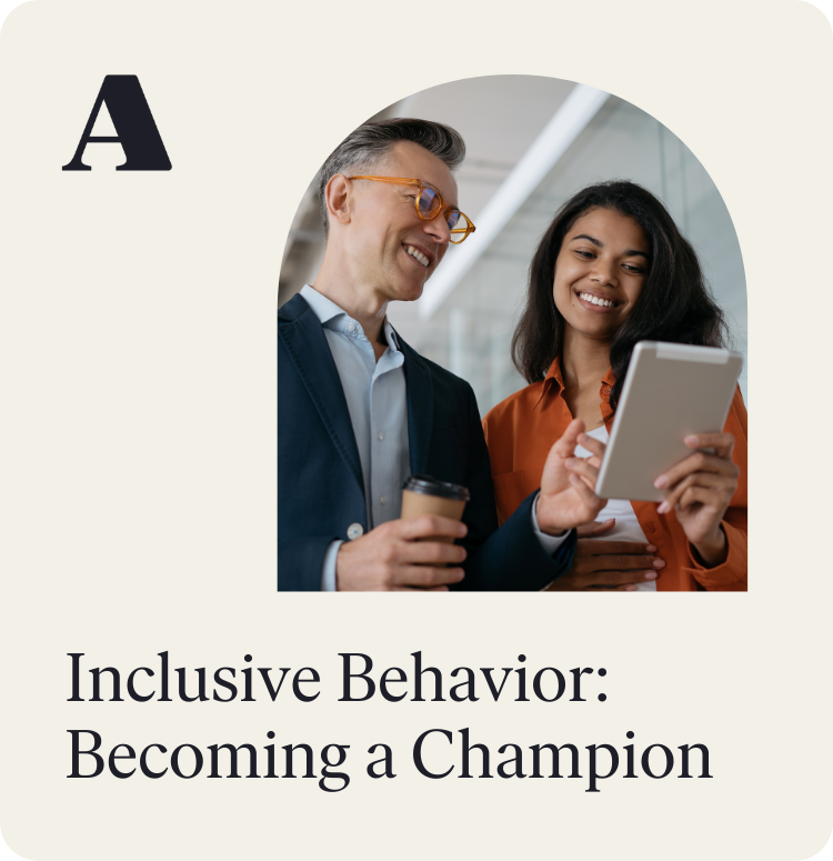 Inclusive Behavior Becoming a Champion tile