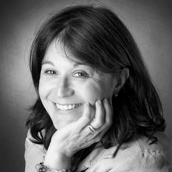 Sylvie Tournier's headshot in black and white