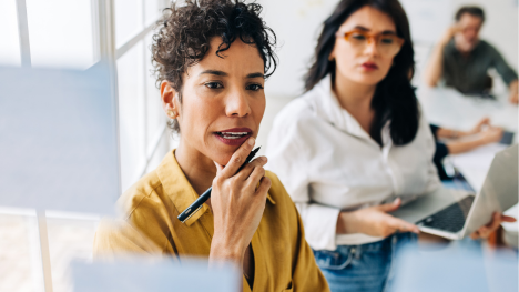 women working together in an office setting