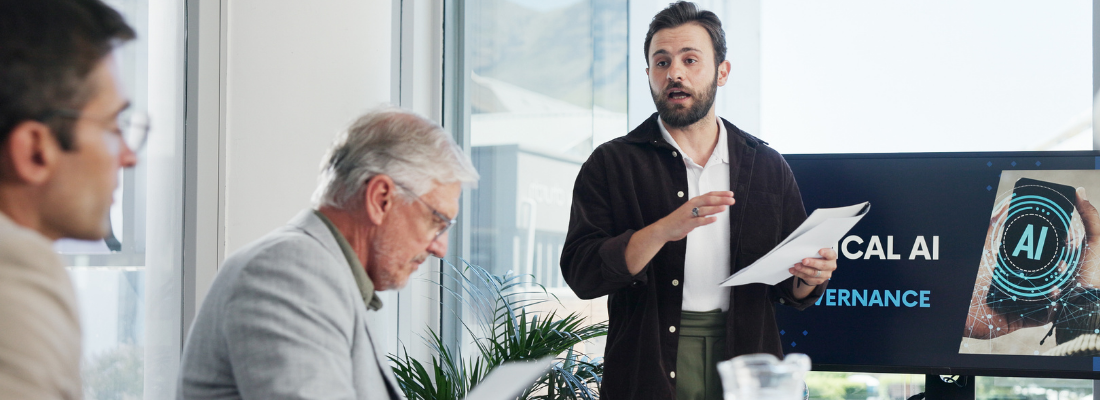 professional men in a work setting